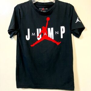 Jordan Retro Jumpman T-Shirt Youth Medium(10-12) Black Big Chest HitLogo